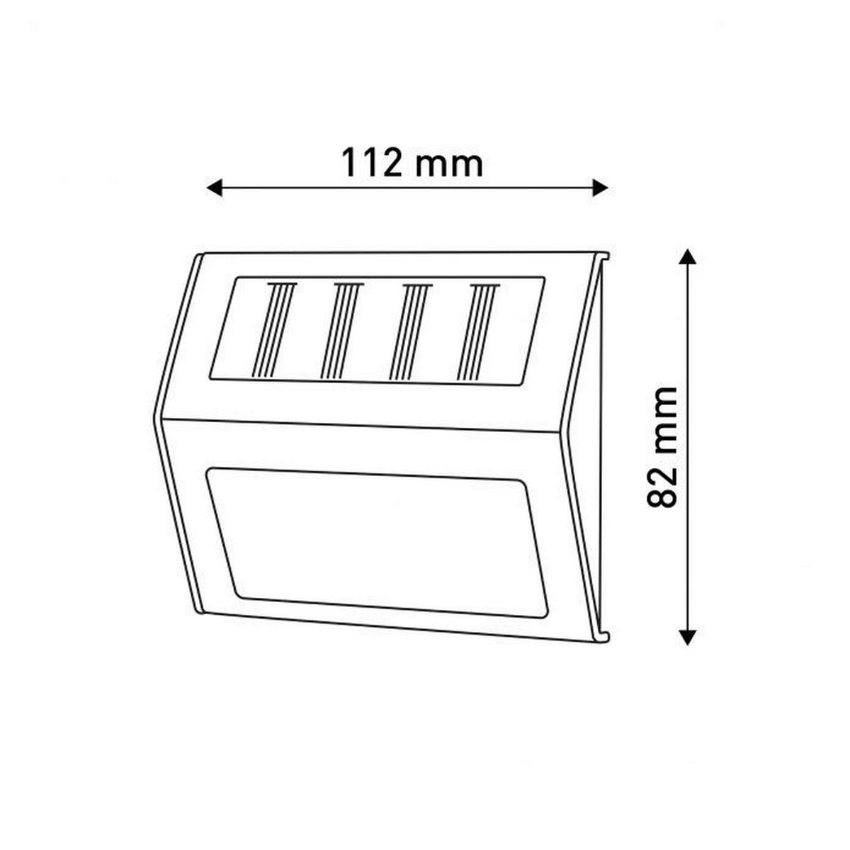 LED Solar-Außenleuchte 4er-Set NV5282104 silber Eisen B/H/L: ca. 2x8x10 cm LED Solar-Außenleuchte 4er-Set - silber (10,00/2,00/8,00cm) - Näve Leuchten