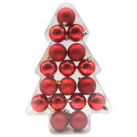 POCOline Weihnachtskugel rot B/H/L: ca. 5x5x5 cm Weihnachtskugeln_17tlg. - rot (5,00/5,00/5,00cm) - POCOline