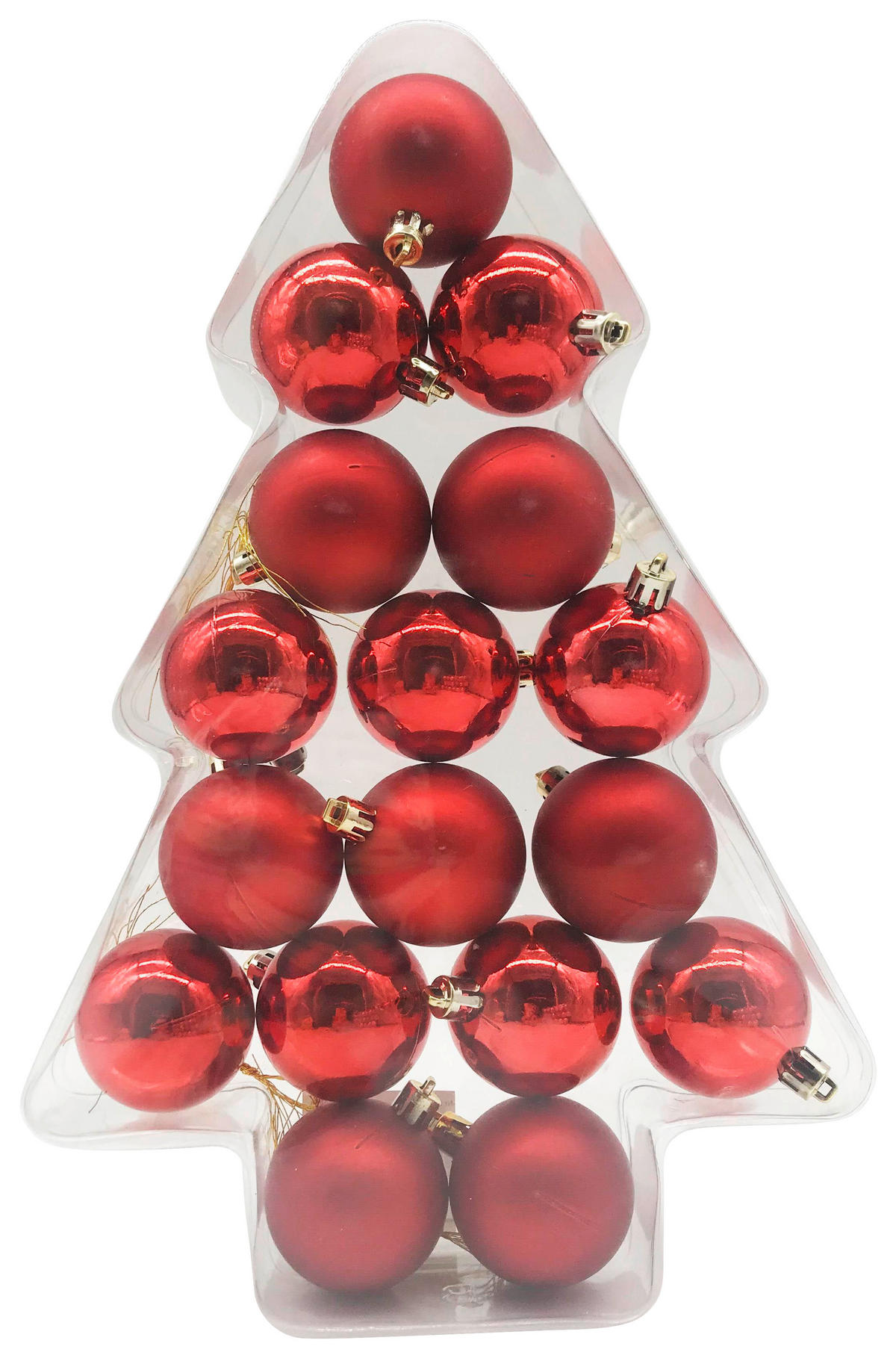 POCOline Weihnachtskugel rot B/H/L: ca. 5x5x5 cm Weihnachtskugeln_17tlg. - rot (5,00/5,00/5,00cm) - POCOline