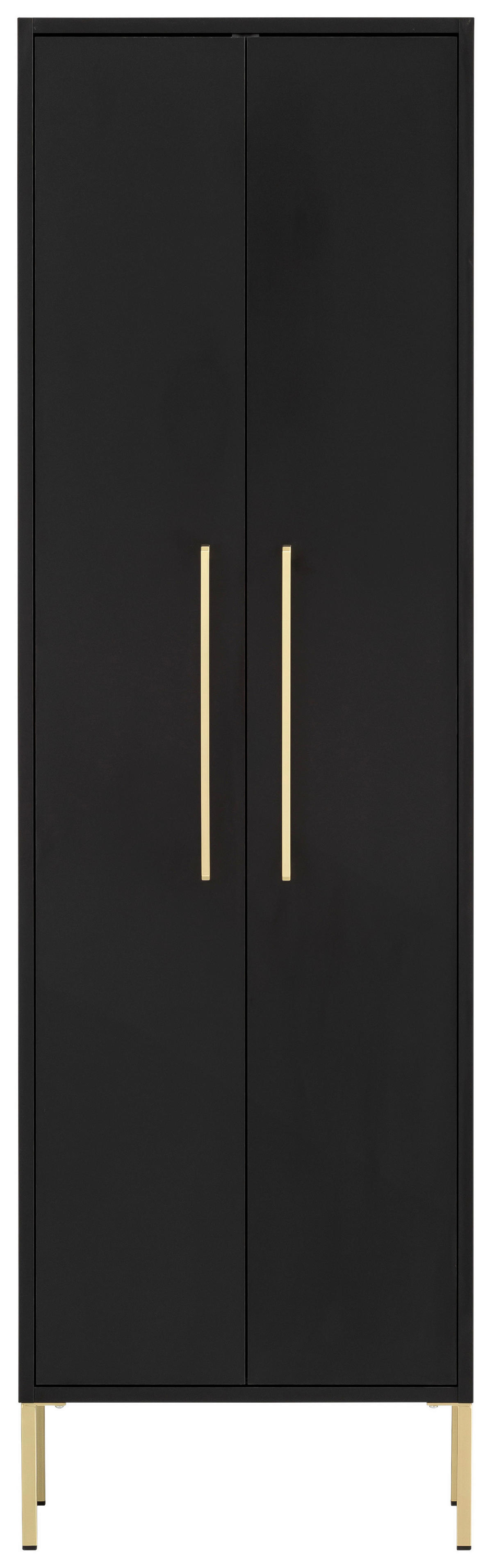 Midischrank Sarah schwarz B/H/T: ca. 46,2x154,7x30,1 cm Sarah - schwarz (46,20/154,70/30,10cm) - Möbelpartner