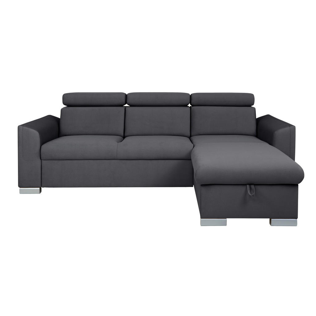 Thumbnail - Ecksofa Evia Ashgrey Microfaser B/H/T: ca. 243x85x186 cm