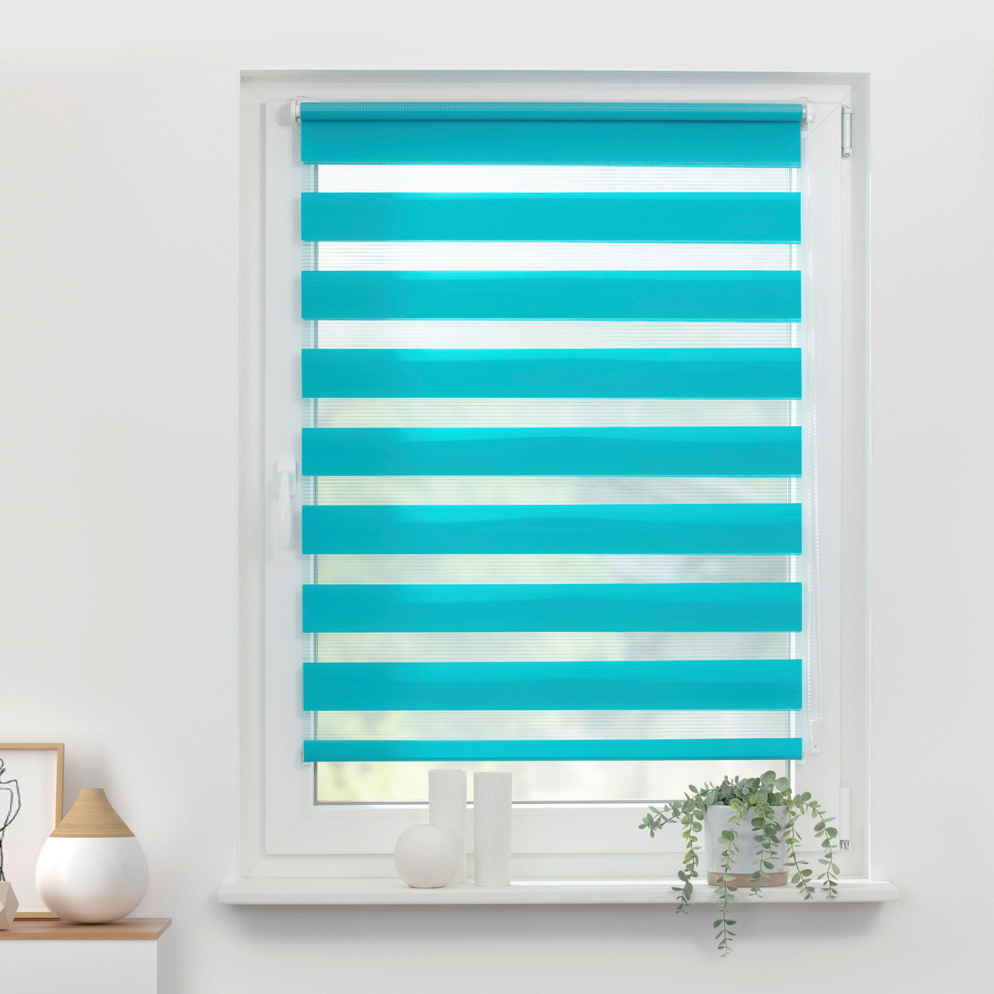 LICHTBLICK Doppelrollo Duo blau B/L: ca. 50x150 cm Duo - blau (50,00/150,00cm) - LICHTBLICK