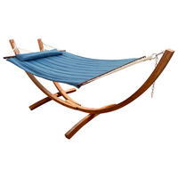 AXI Hängematte Hawaii blau Holz B/H/L: ca. 120x130x320 cm Hawaii - blau/braun (320,00/120,00/130,00cm) - AXI