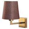 Opviq Wandleuchte Profil gold braun Stoff Eisen B/H/T/L/D: ca. 24x30x24x18x18 cm E27 1 Brennstellen Profil - braun/gold (18,00/24,00/30,00cm) - Opviq