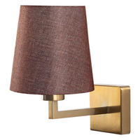 Opviq Wandleuchte Profil gold braun Stoff Eisen B/H/T/L/D: ca. 24x30x24x18x18 cm E27 1 Brennstellen Profil - braun/gold (18,00/24,00/30,00cm) - Opviq