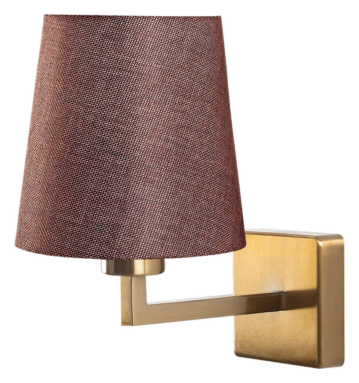 Opviq Wandleuchte Profil gold braun Stoff Eisen B/H/T/L/D: ca. 24x30x24x18x18 cm E27 1 Brennstellen Profil - braun/gold (18,00/24,00/30,00cm) - Opviq