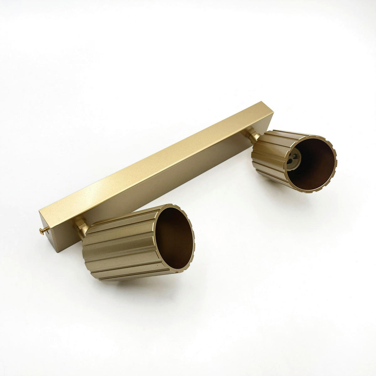 Lamkur Strahler gold Stahl B/H/L: ca. 6,5x16,5x30 cm 2 Brennstellen Prisma - gold (30,00/6,50/16,50cm) - Lamkur