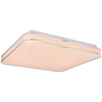 GLOBO Deckenleuchte 48406-24 weiß Metall Acryl B/H/L: ca. 34x7x34 cm LED-Deckenleuchte_Lassy - weiß (34,00/34,00/7,00cm) - GLOBO