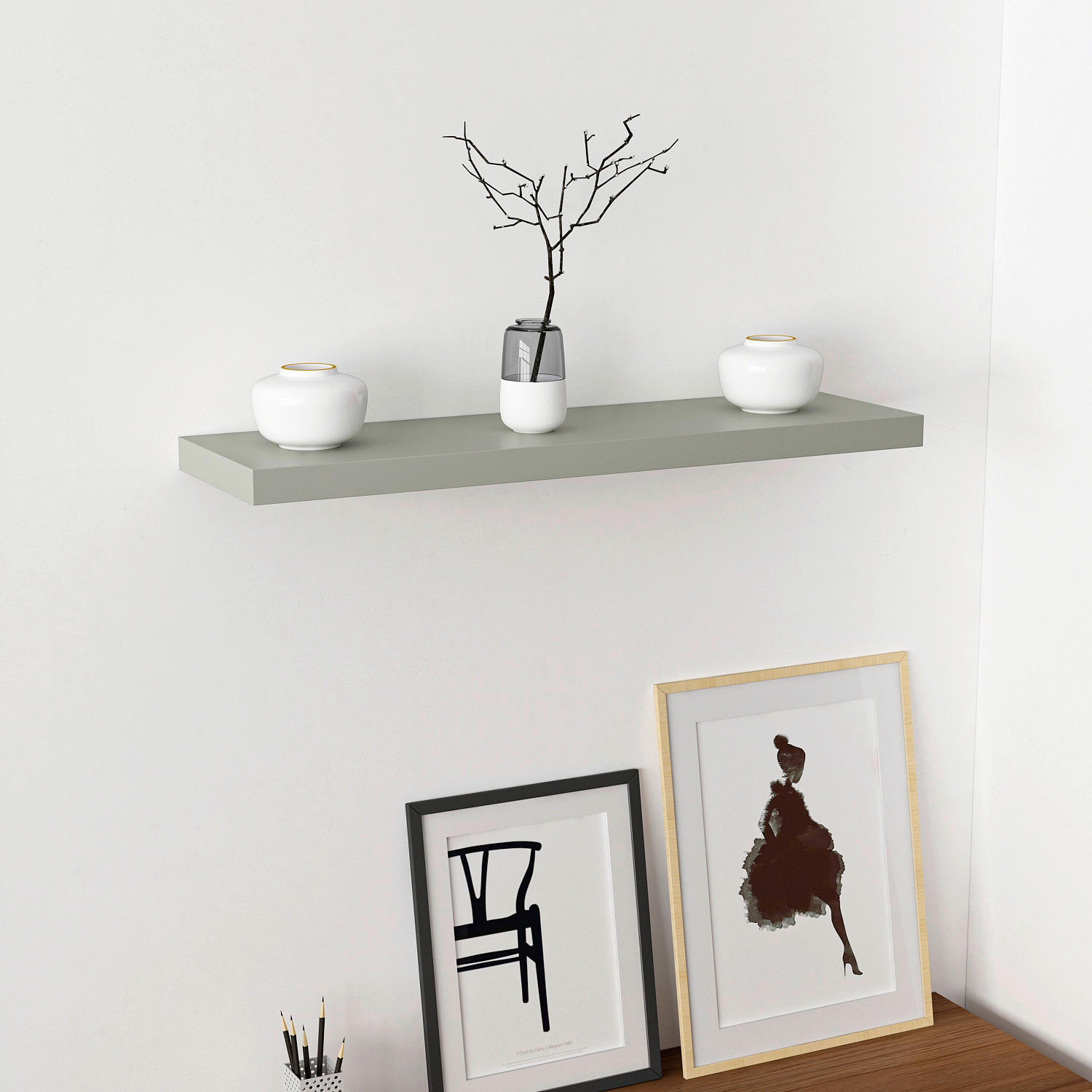 Wandboard Shelvy 80 salbei B/H/T: ca. 80x4x24 cm Shelvy 80 - salbei (80,00/4,00/24,00cm)
