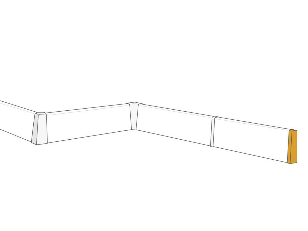 Endkappe Eiche L/B/H: ca. 1x1x5,8 cm Endkappe Eiche 58mm (2 Stück) - Eiche (1,00/1,00/5,80cm)