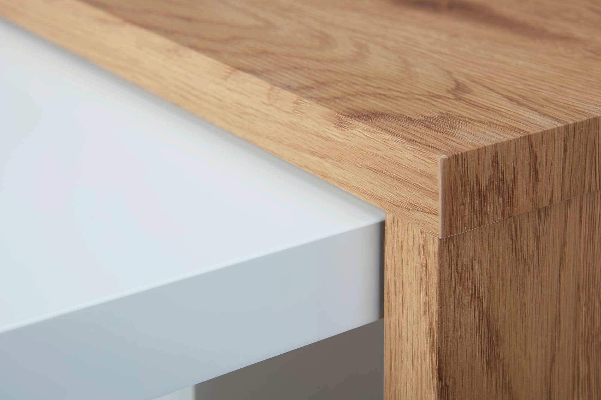 Couchtisch Joliet weiß Eiche Wild Nachbildung B/H/T: ca. 110x45x66 cm Joliet - Eiche/weiß (110,00/45,00/66,00cm) - Inter Link