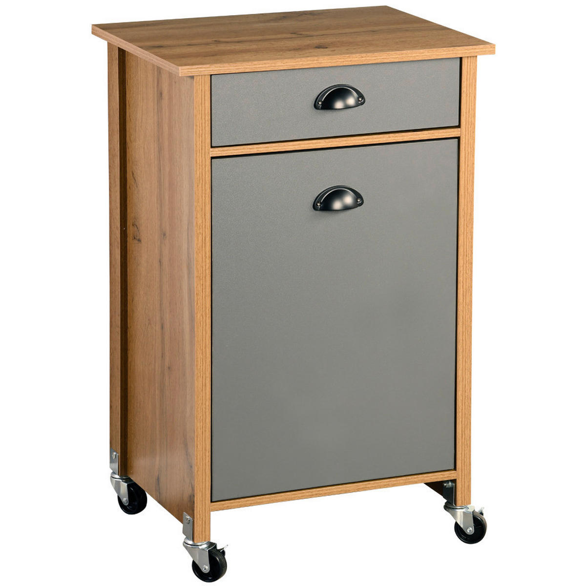 Kesper Küchenwagen Oak Holz B/H/T: ca. 50x79x37 cm Küchenwagen_inkl.Abfalleimer - Oak (50,00/79,00/37,00cm) - Kesper