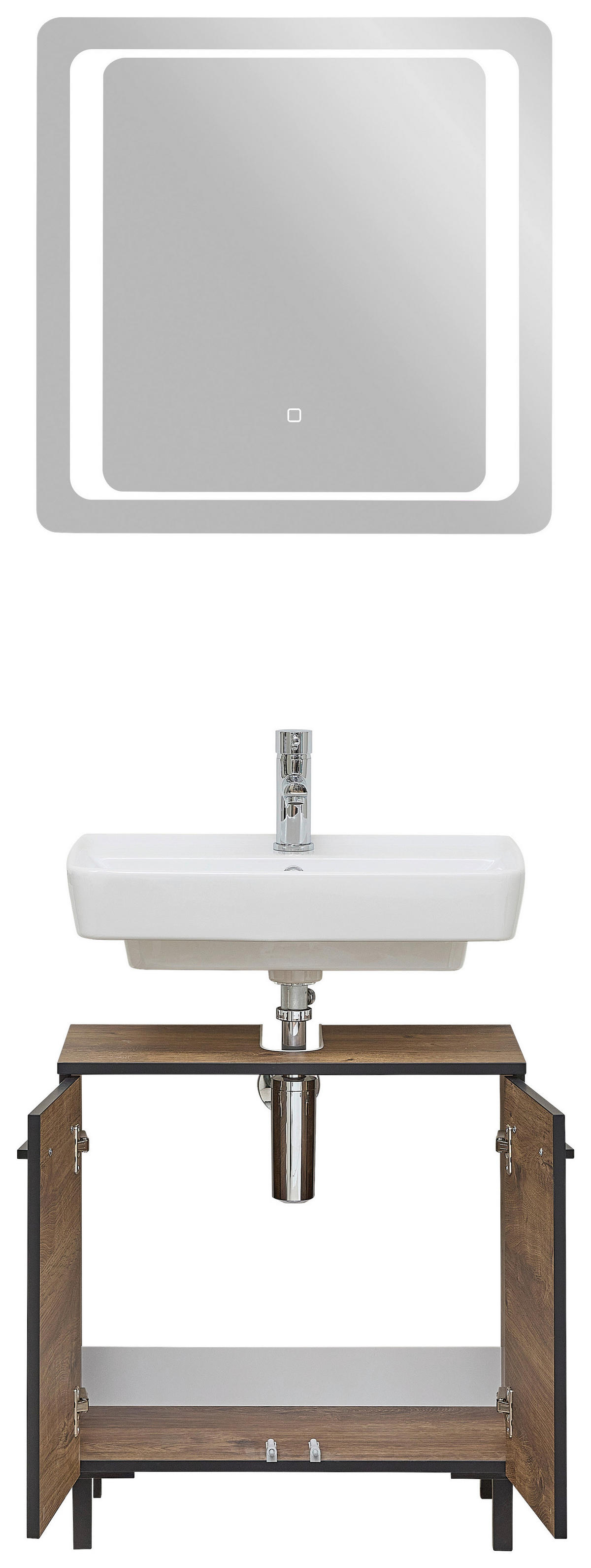 Badezimmer-Set Quickset 374 Eiche Ribeck Nachbildung B/H/T: ca. 70x200x33 cm Quickset 374 - Eiche (70,00/200,00/33,00cm) - Pelipal