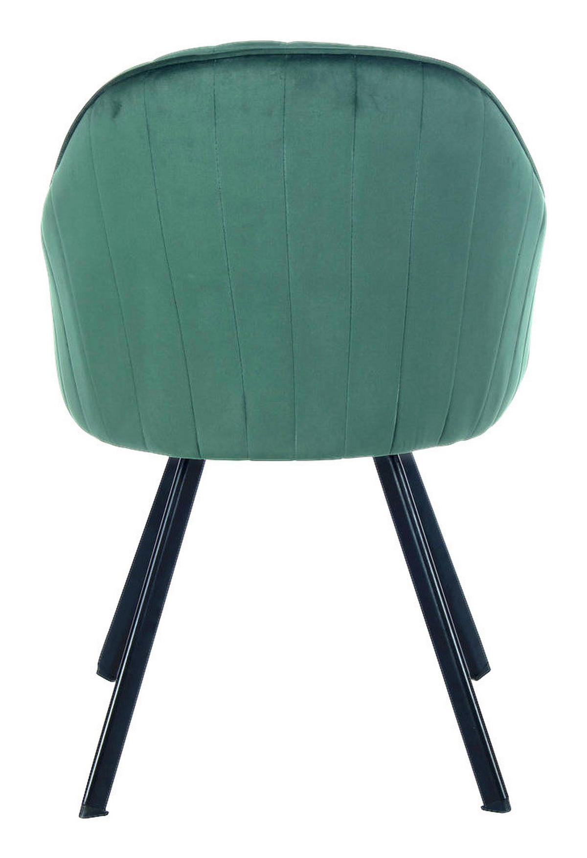 Stuhl Jodie 100 2er dunkelgrün Microfaser B/H/T: ca. 56x86x59 cm Jodie 100 2er - schwarz/dunkelgrün (56,00/86,00/59,00cm) - 360 Living