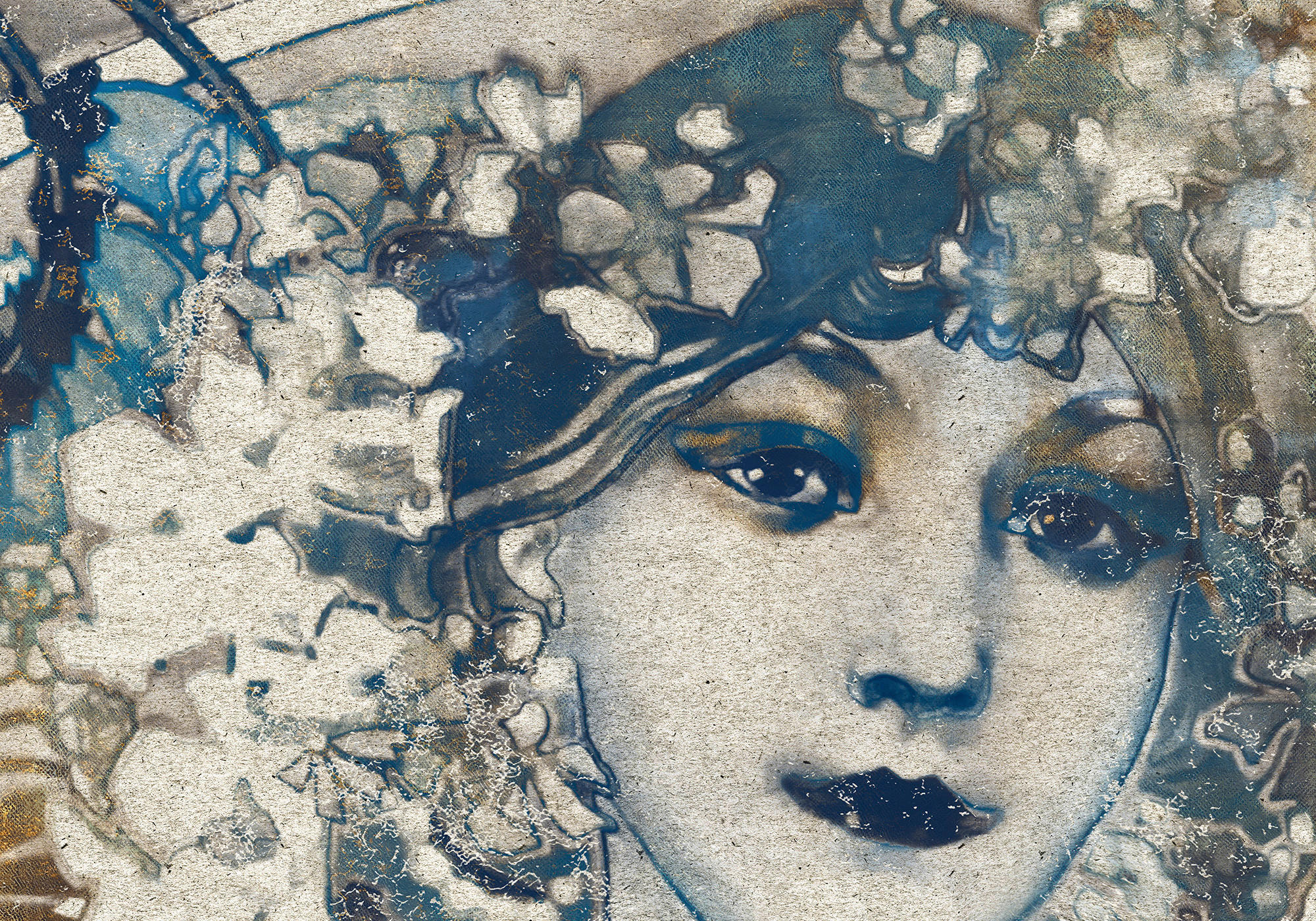 Komar Fototapete Porcelaine B/L: ca. 300x280 cm Porcelaine - (300,00/280,00cm) - Komar