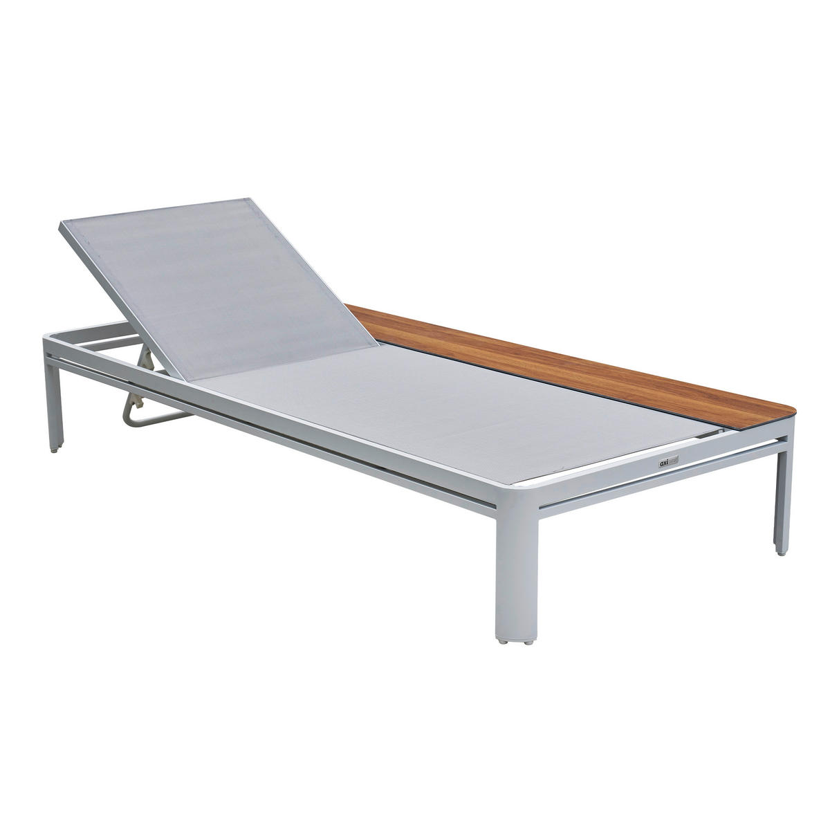 AXI Outdoor Living Gartenliege Kira weiß Metall B/H/L: ca. 89x88x195 cm Kira - braun/weiß (195,00/89,00/88,00cm) - AXI Outdoor Living