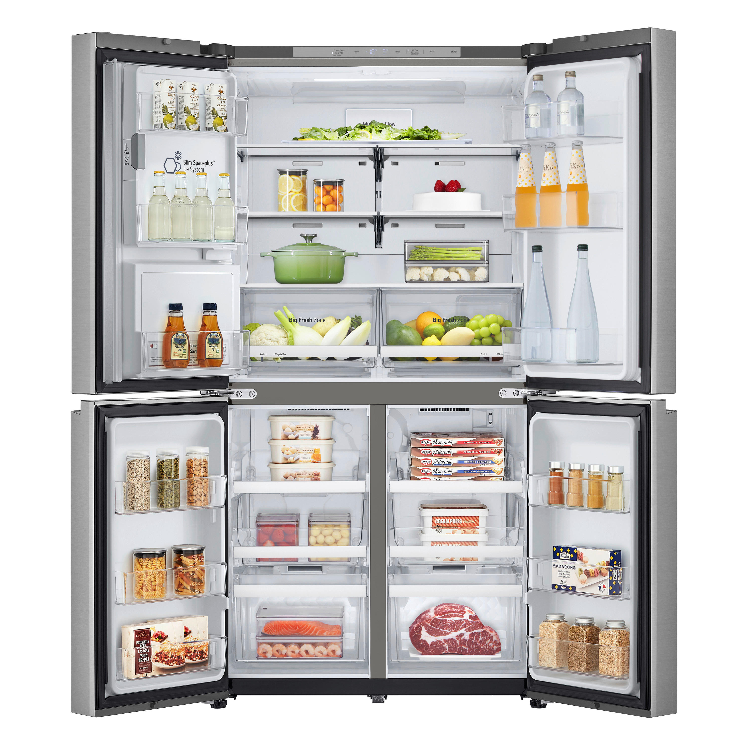 LG Multi Door GML960PYFE silber B/H/T: ca. 91,4x179,2x72,9 cm Multi-Door GML960PYFE - silber (91,40/179,20/72,90cm) - LG