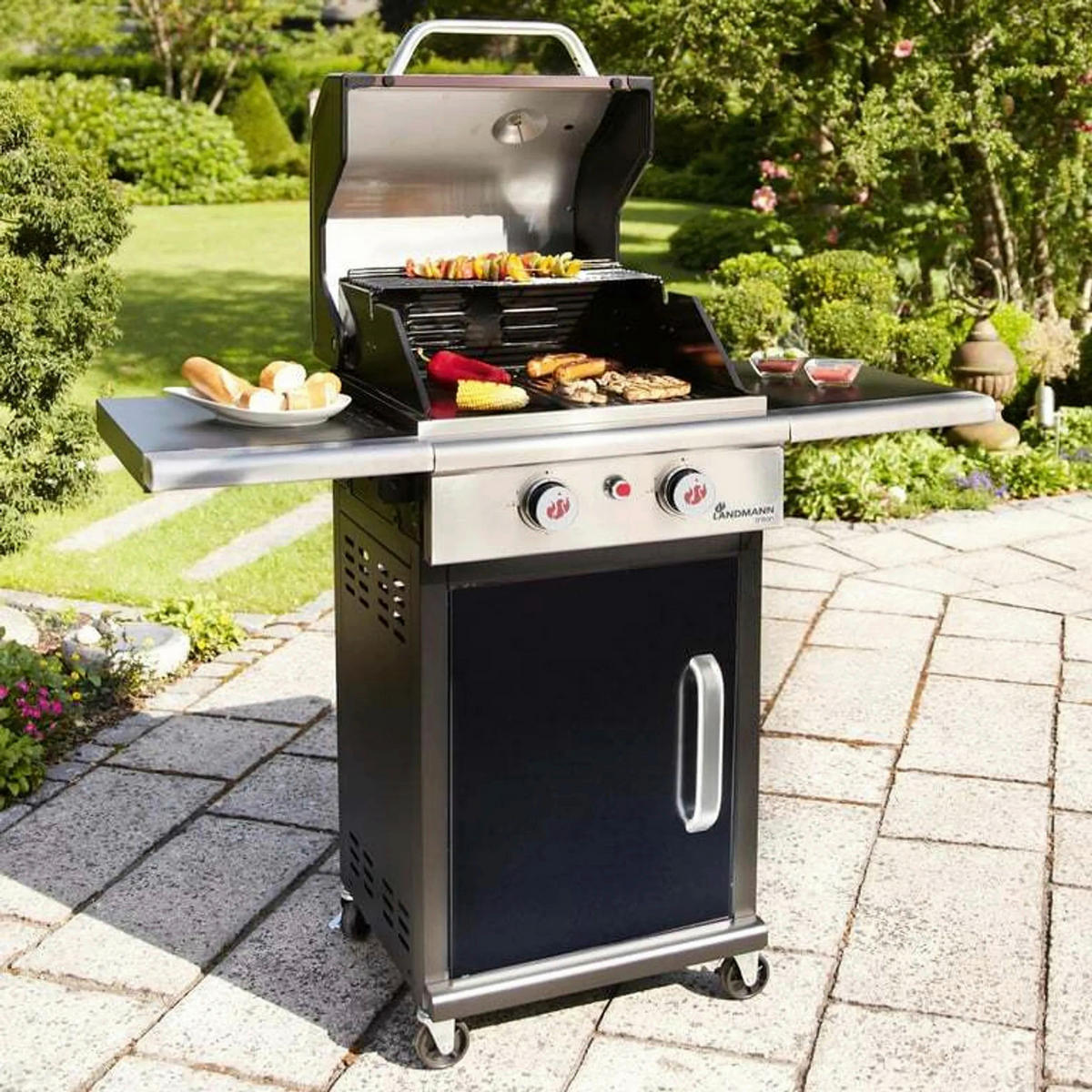 Landmann Gasgrill Triton PTS 2.0 Stahl B/H/L: ca. 57x121x140 cm Triton PTS 2.0 - schwarz (140,00/57,00/121,00cm) - Landmann