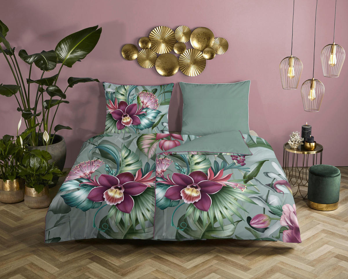 Baumwoll Bettwäsche Allison Satin Allison - Multi (155,00/220,00cm) - Descanso