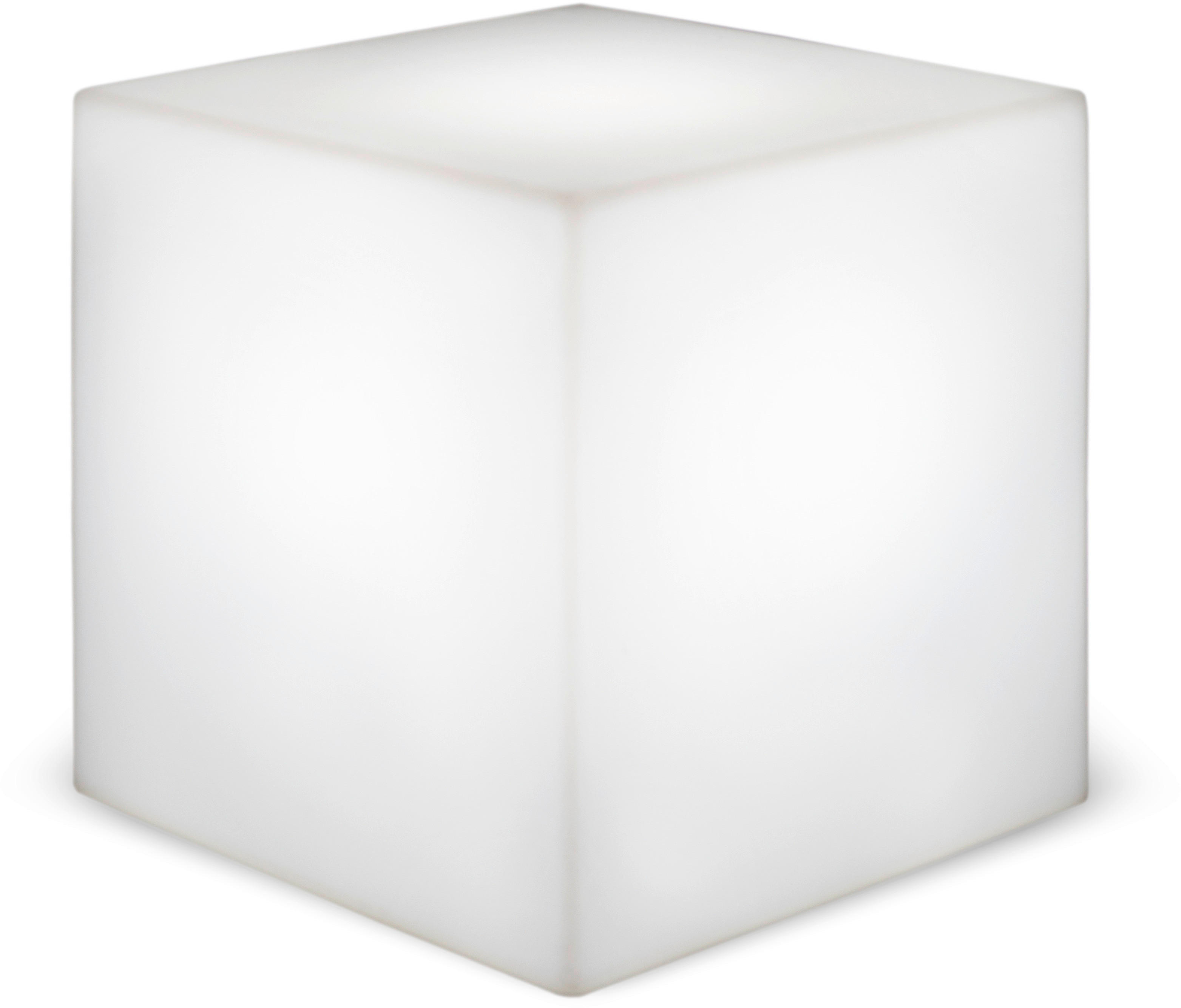 LED-Dekoleuchte weiß B/H/L: ca. 40x40x40 cm CUBY 40 - weiß (40,00/40,00/40,00cm) - NewGarden