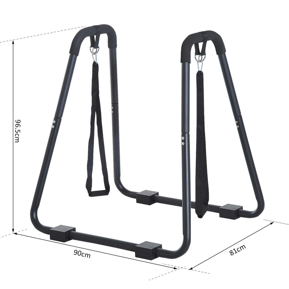 HOMCOM Dipstation schwarz Stahl B/H/L: ca. 81x96,5x90 cm Dipstation - schwarz (90,00/81,00/96,50cm) - HOMCOM