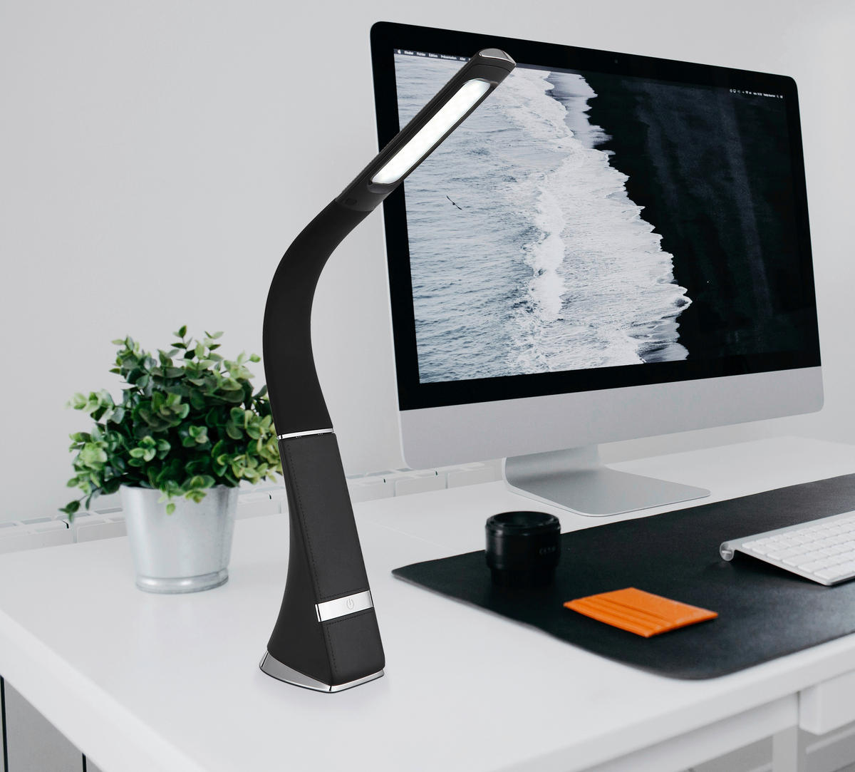 GLOBO Tischleuchte Tischleuchte-Sophie - schwarz/Chrom (15,00/7,50/26,50cm) - GLOBO