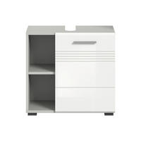 Waschbeckenunterschrank Copa hellgrau weiß Hochglanz B/H/T: ca. 60x56x32 cm Copa - hellgrau/weiß (60,00/56,00/32,00cm) - xonox.home