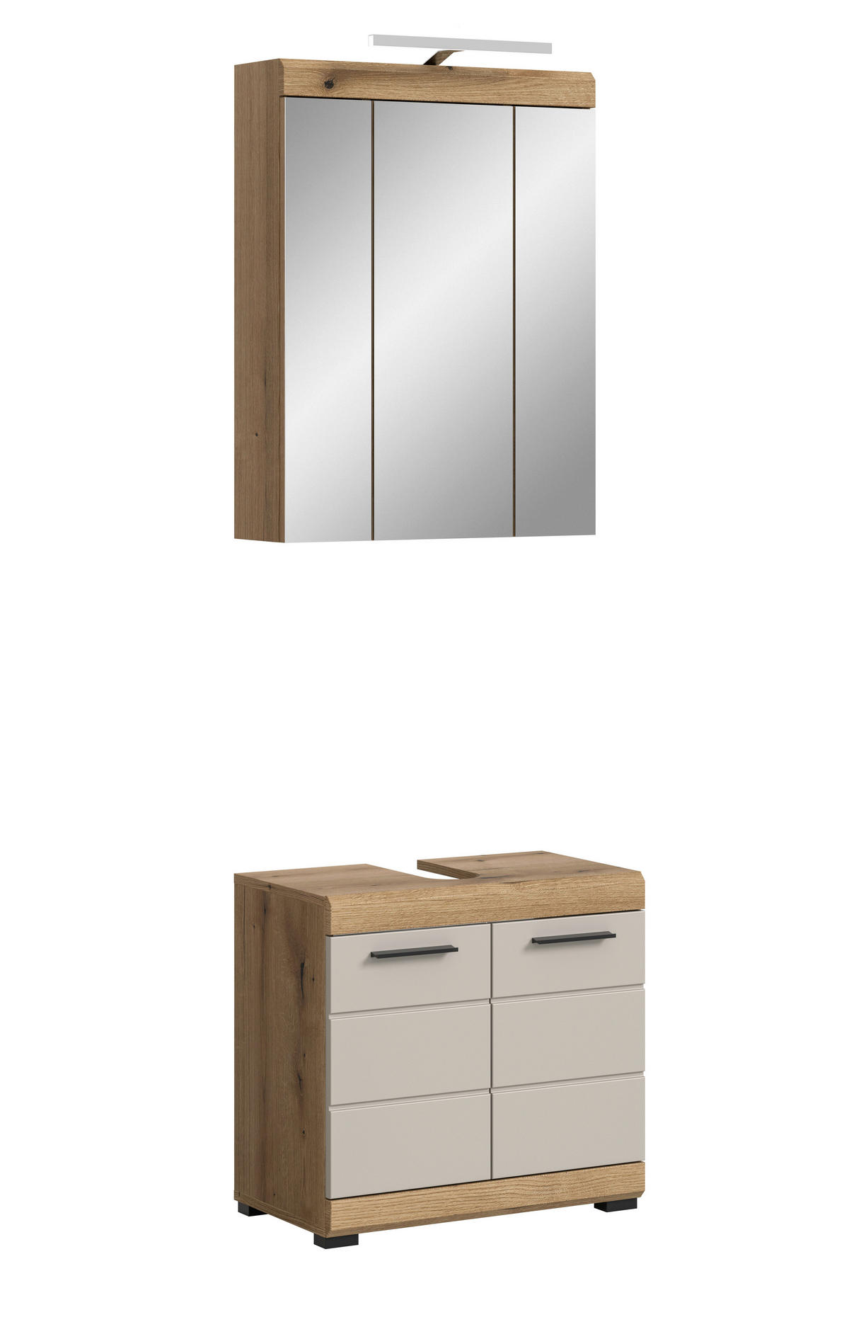 Badezimmer-Set Scout Evoke Oak Nachbildung Kaschmirgrau Nachbildung B/H/T: ca. 60x191x34 cm Scout - Kaschmirgrau (60,00/191,00/34,00cm) - xonox.home