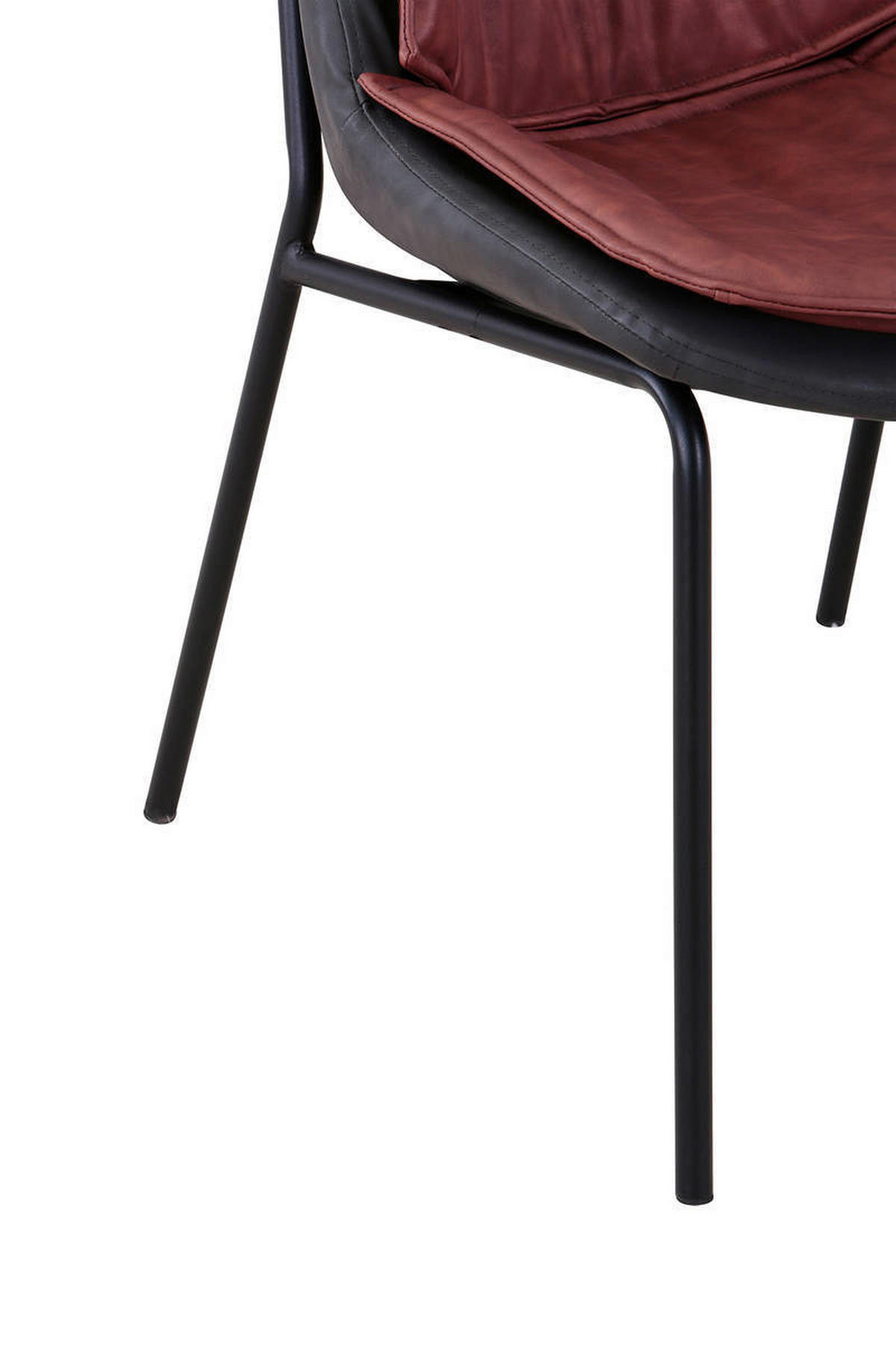 Stuhl Brady 200 braun grau Kunstleder B/H/T: ca. 54x84x64 cm Brady 200 - braun/schwarz (54,00/84,00/64,00cm) - 360 Living