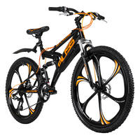 KS-Cycling Mountain-Bike Fully 26 Zoll Bliss 608M schwarz ca. 26 Zoll Bliss - orange/schwarz (47,00cm) - KS-Cycling