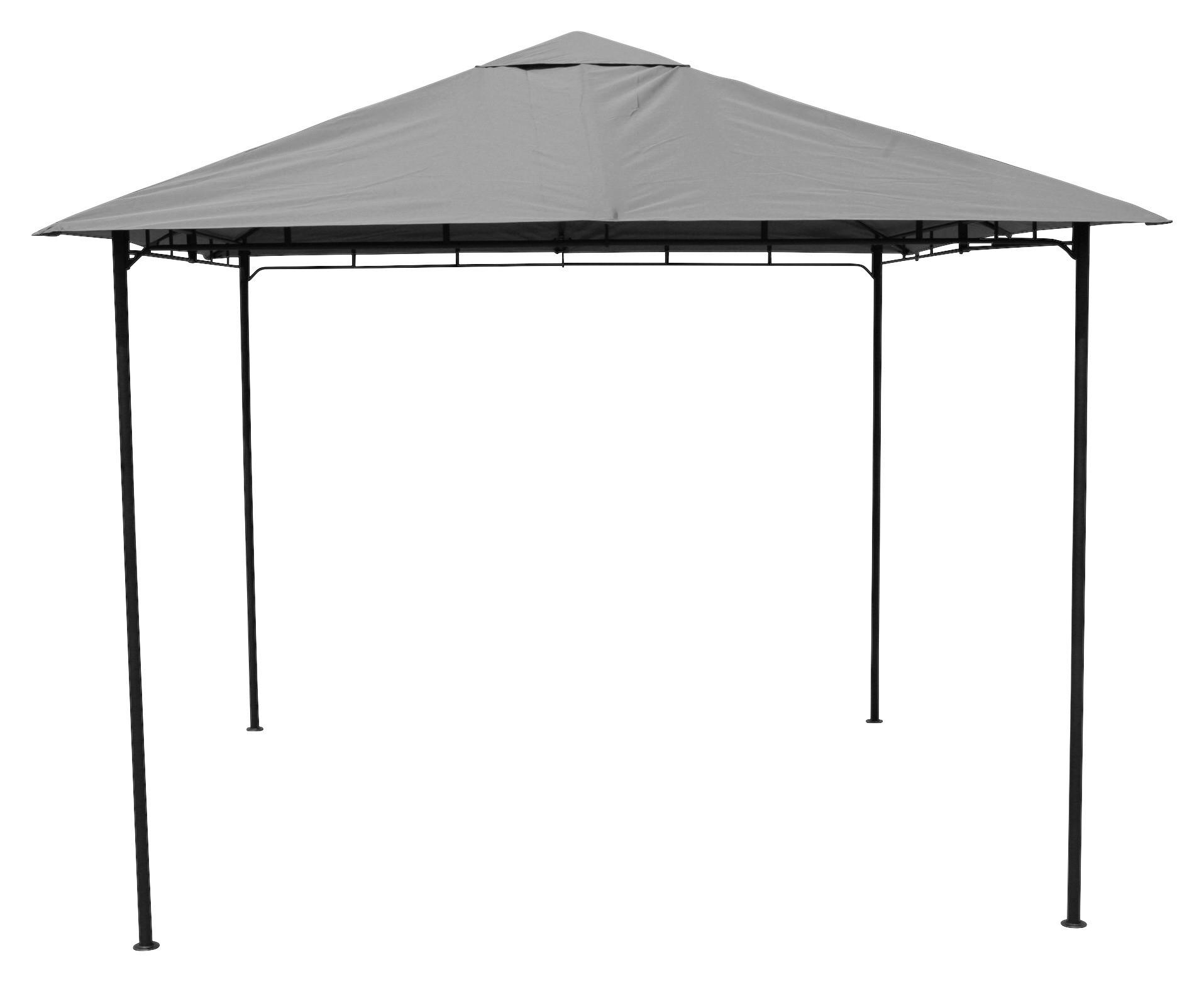 Grasekamp Pavillon Rimini Flex grau Stahl B/H/L: ca. 300x263x300 cm Rimini Flex - grau (300,00/300,00/263,00cm) - Grasekamp