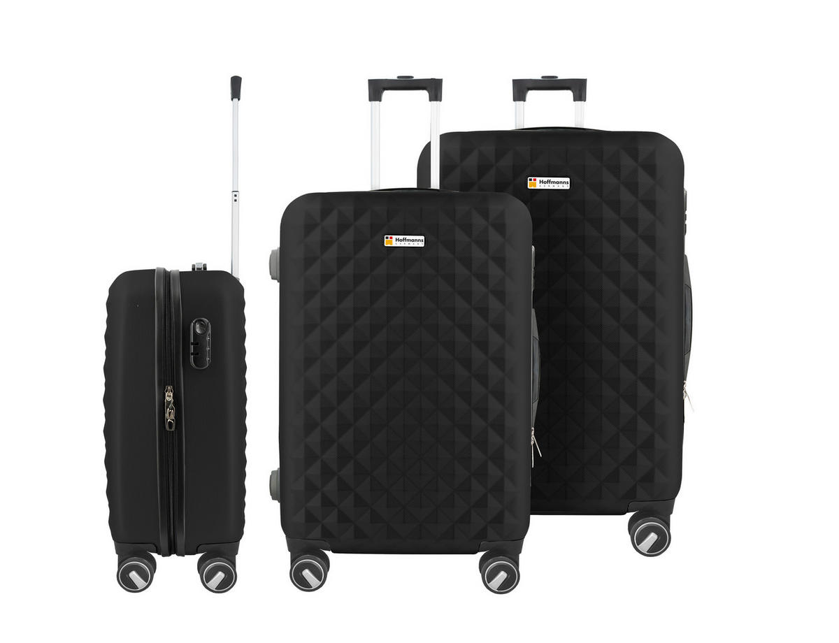 HOFFMANNS Hartschalenkoffer Hartschalenkofferset_3tlg. - (52,00/30,00/76,00cm) - HOFFMANNS