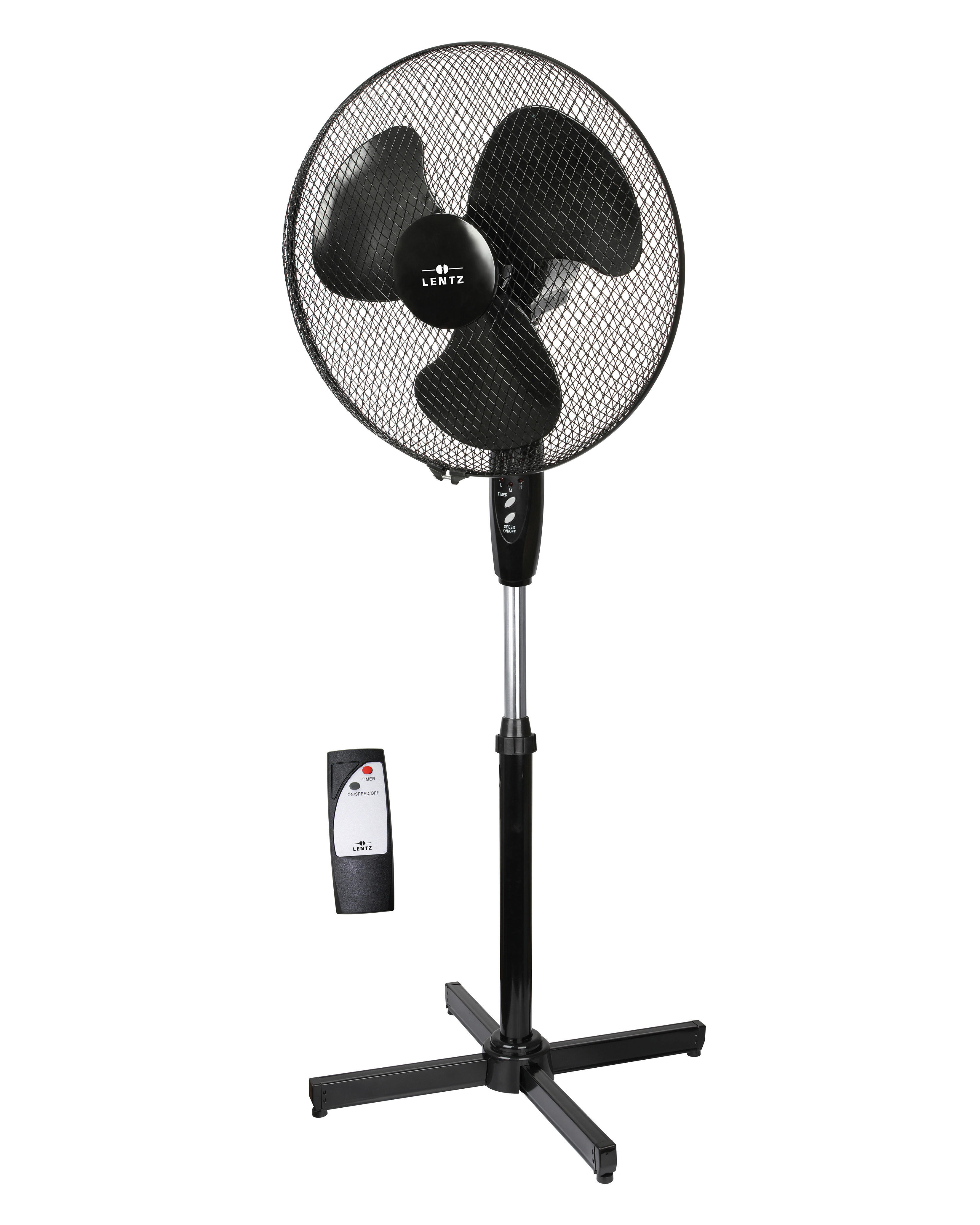 Lentz Standventilator schwarz B/H/L: ca. 13x44,5x52,6 cm Standventilator 80044 - schwarz (52,60/13,00/44,50cm) - Lentz