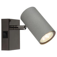 GLOBO Spot grau schwarz Metall B/H/T: ca. 7x10x12 cm GU10 1 Brennstellen ROBBY - schwarz/grau (7,00/10,00/12,00cm) - GLOBO