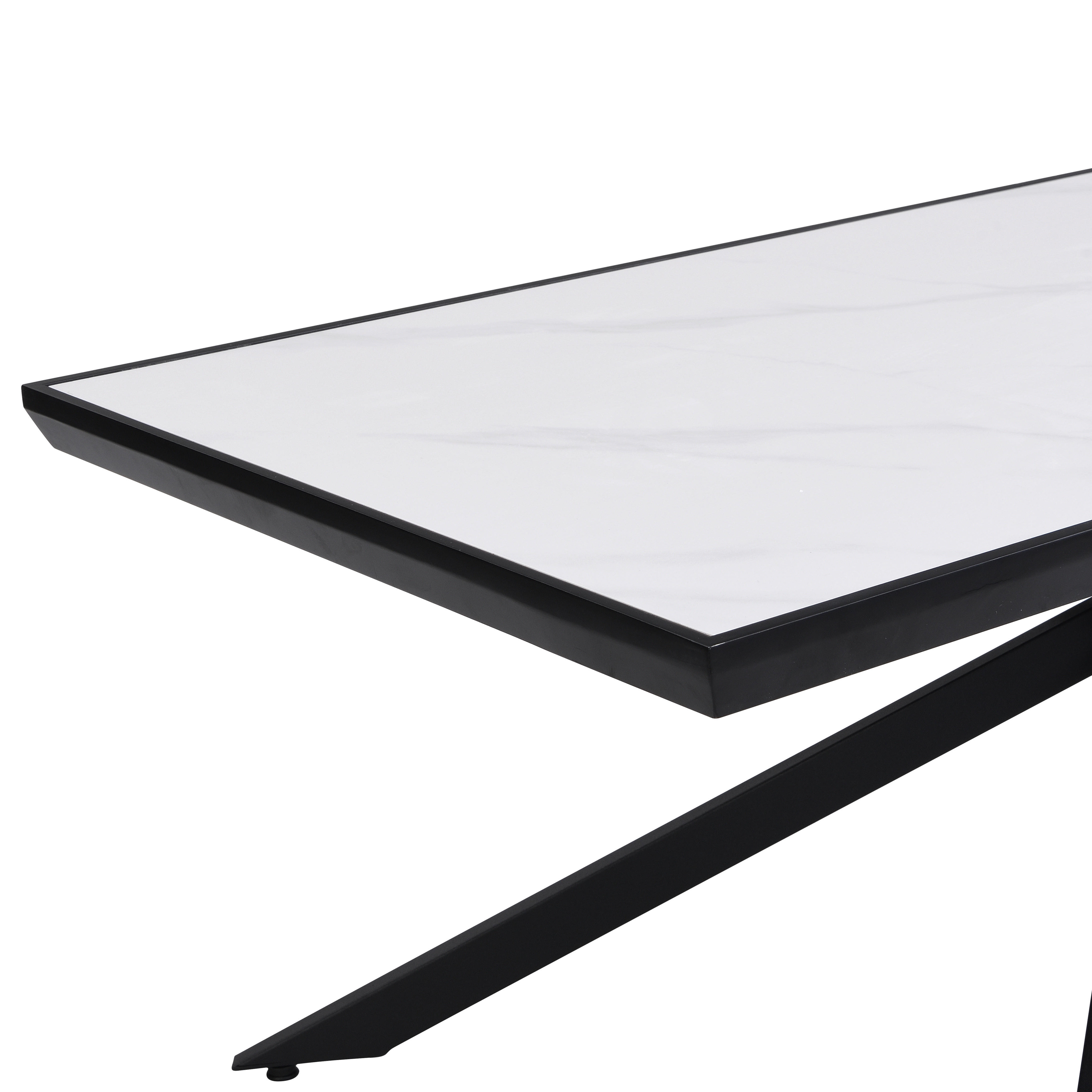 Thumbnail - Couchtisch Jana weiß Marmor Optik B/H/T: ca. 120x48x60 cm