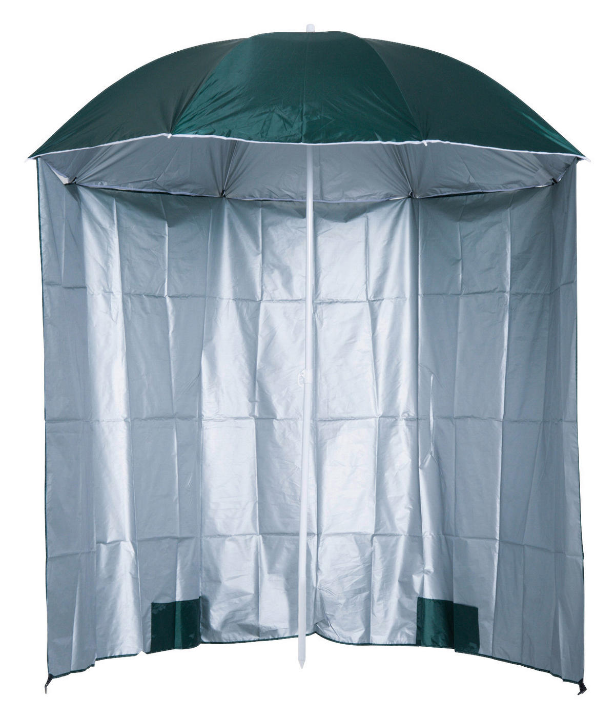 Outsunny Sonnenschirm grün Metall H/D: ca. 200x200 cm Sonnenschirm_mit_Seitenwand - grün (200,00/200,00cm) - Outsunny