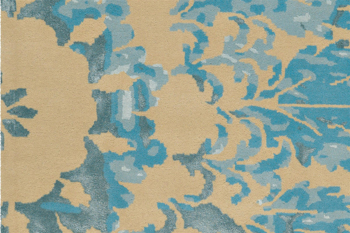 Arte Espina Kurzflorteppich Satin 8061 creme B/L: ca. 120x180 cm Satin 8061 - creme/türkis (120,00/180,00cm) - Arte Espina