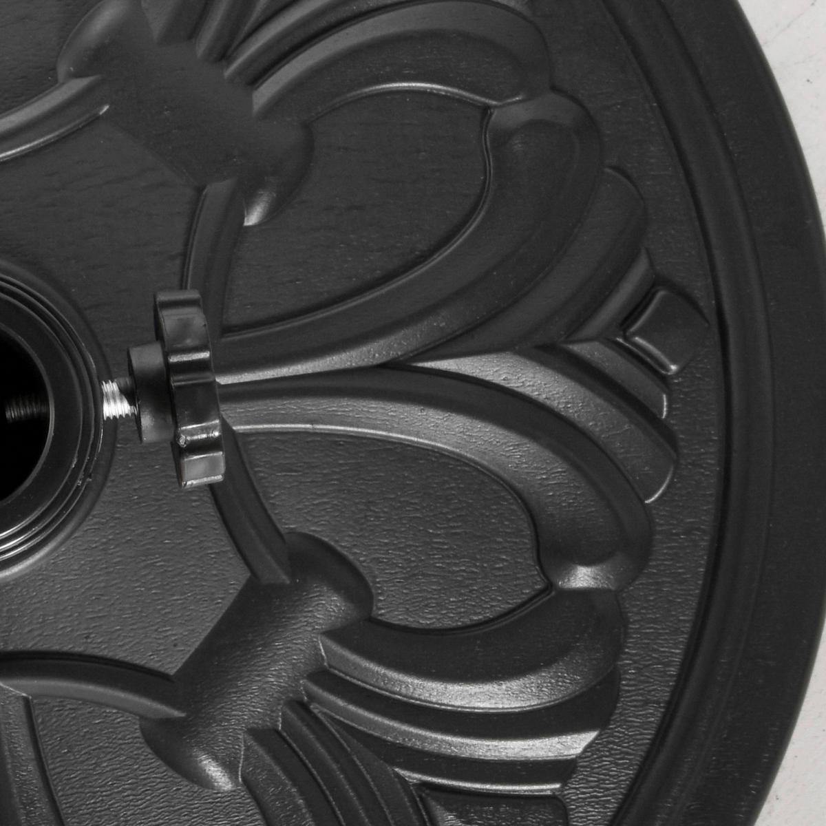 Outsunny Sonnenschirmständer schwarz Polyethylen H/D: ca. 34x48 cm Sonnenschirmständer - schwarz (48,00/34,00cm) - Outsunny