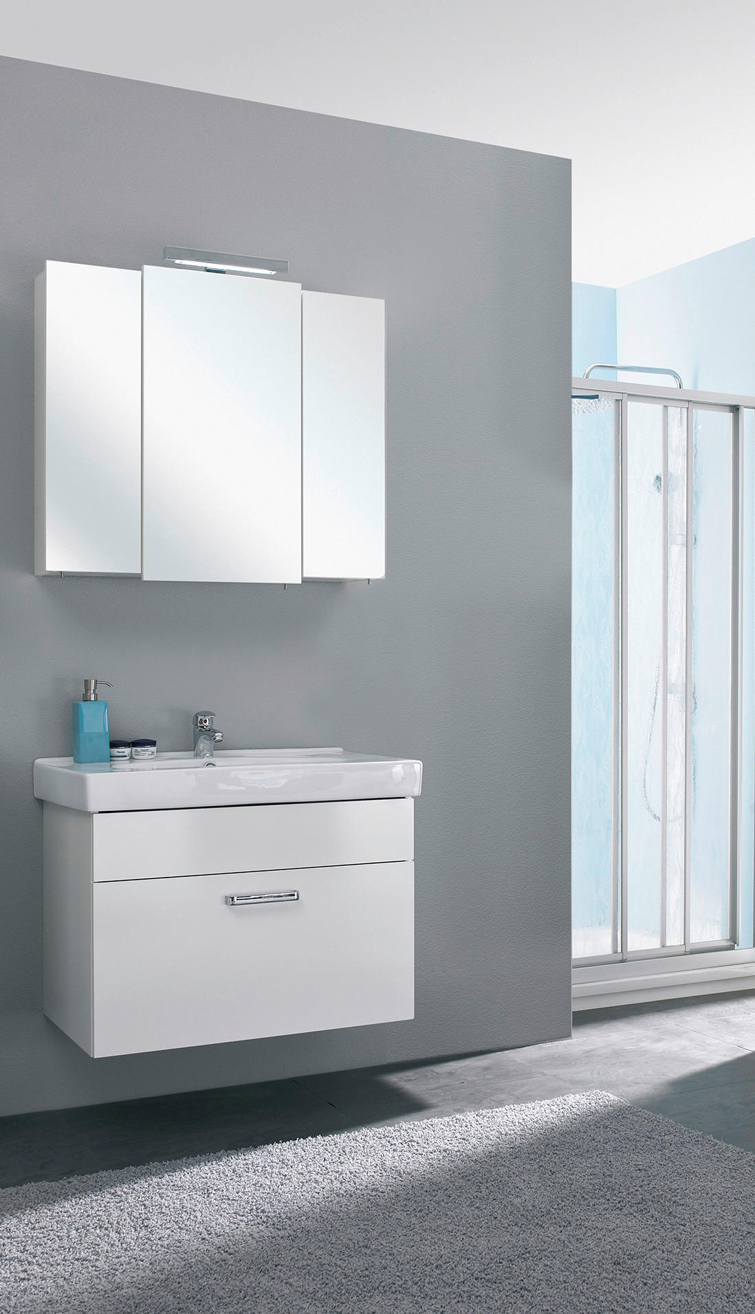 Badezimmer-Set Quickset 312 weiß glanz B/H/T: ca. 83x200x48 cm Quickset 312 - weiß (83,00/200,00/48,00cm) - Pelipal