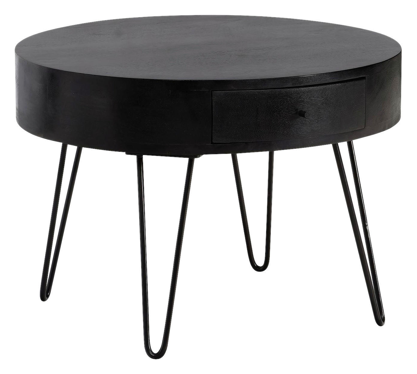 Couchtisch schwarz B/H/T: ca. 60x43x60 cm Couchtisch - schwarz (60,00/43,00/60,00cm) - Wohnling