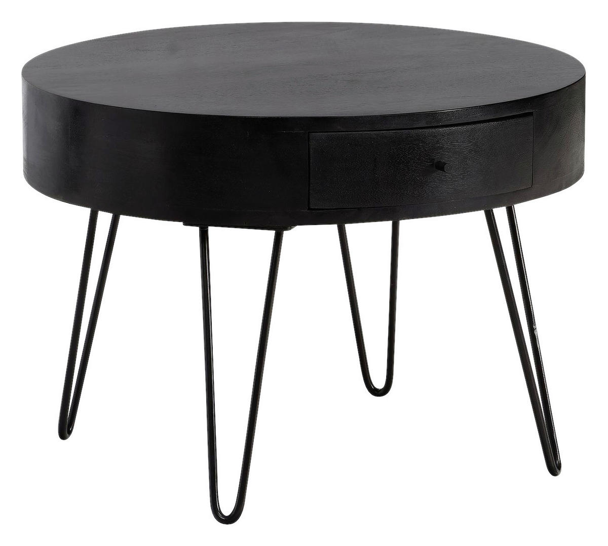 Couchtisch schwarz B/H/T: ca. 60x43x60 cm Couchtisch - schwarz (60,00/43,00/60,00cm) - Wohnling