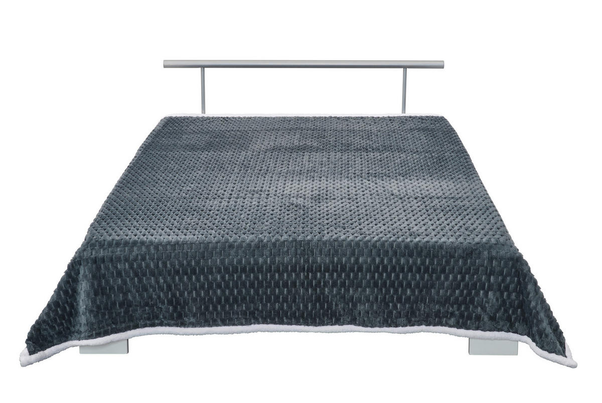 Tagesdecke Tagesdecke_Wabe 200x230cm anthr. - anthrazit (200,00/230,00cm)