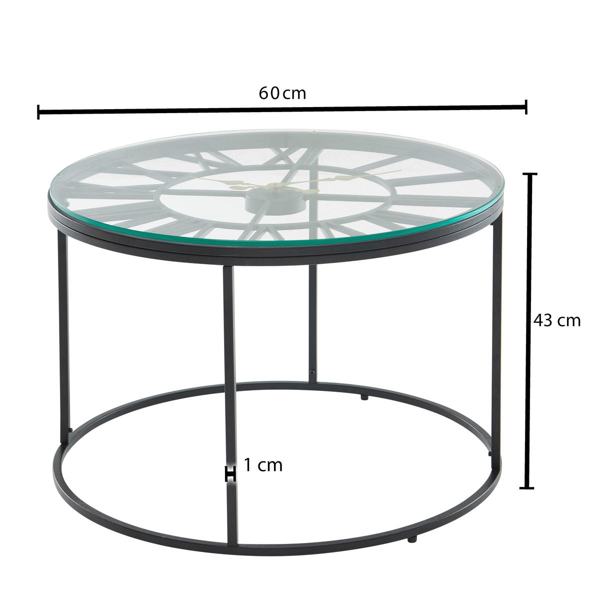 Couchtisch  B/H/T: ca. 60x43x60 cm Couchtisch - (60,00/43,00/60,00cm) - Wohnling