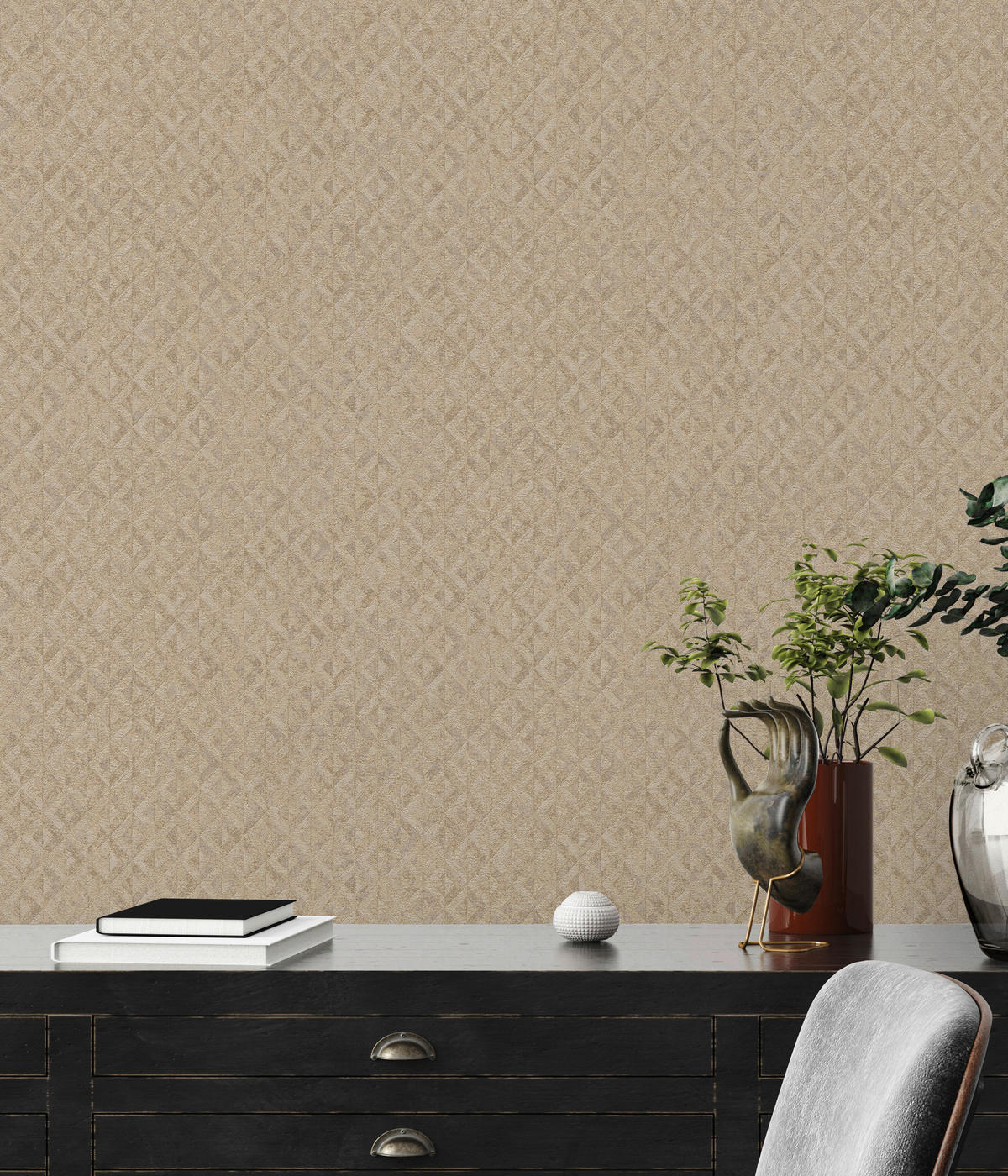 A.S.Creation Vliestapete beige gold B/H/D: ca. 53x1005x9,3 cm Vliestapete - beige/gold (9,30/1005,00cm) - A.S.Creation