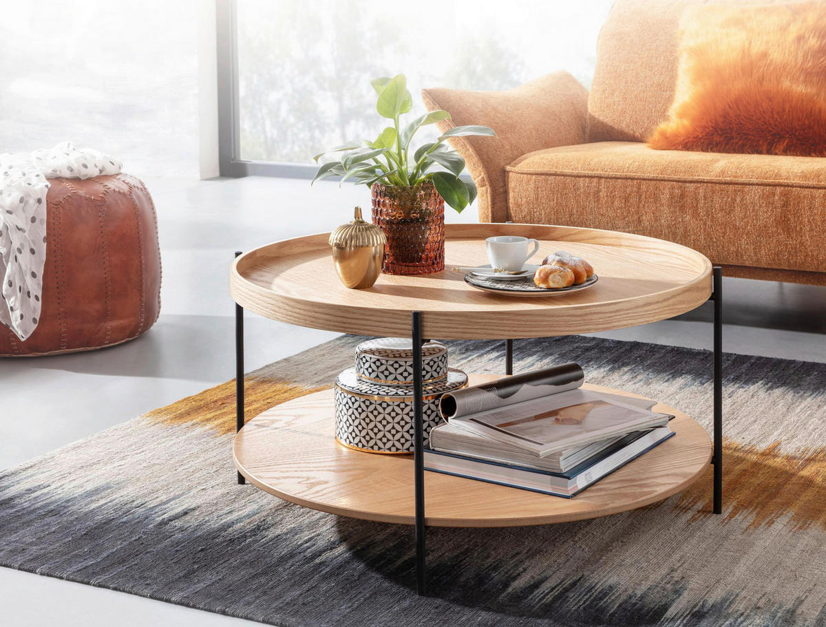 Couchtisch braun B/H/T: ca. 78x40x78 cm Couchtisch - braun (78,00/40,00/78,00cm) - Wohnling