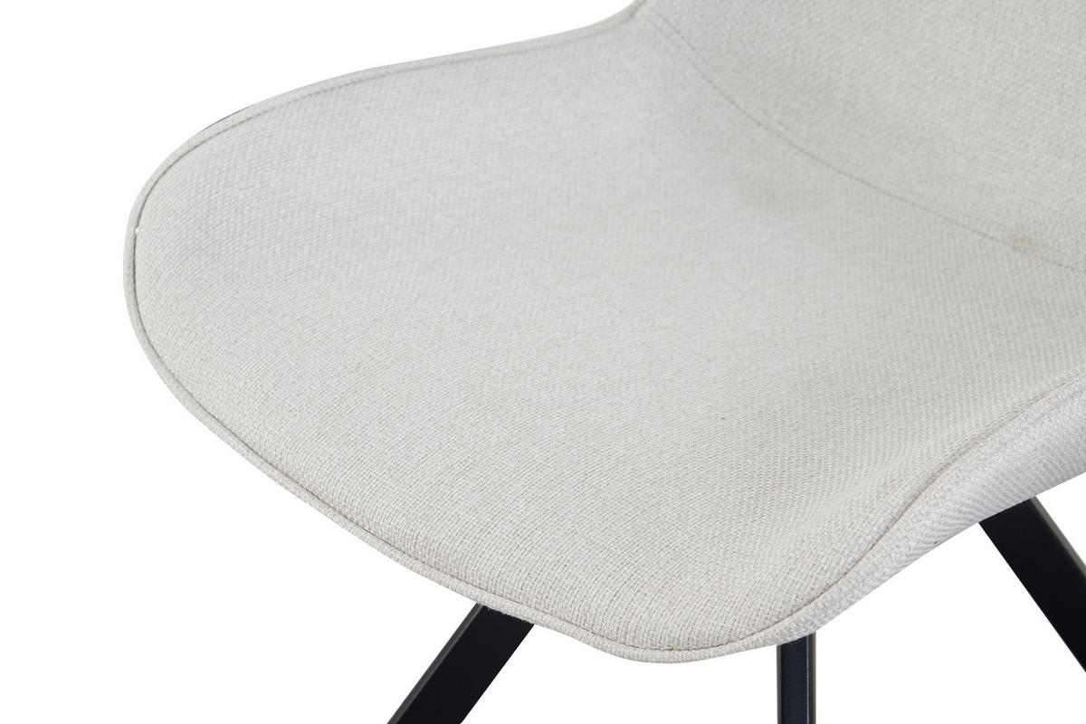Drehstuhl EMILIA, 2er Set creme schwarz Webstoff B/H/T: ca. 52x85x61 cm EMILIA, 2er Set - creme/schwarz (52,00/85,00/61,00cm) - xonox.home