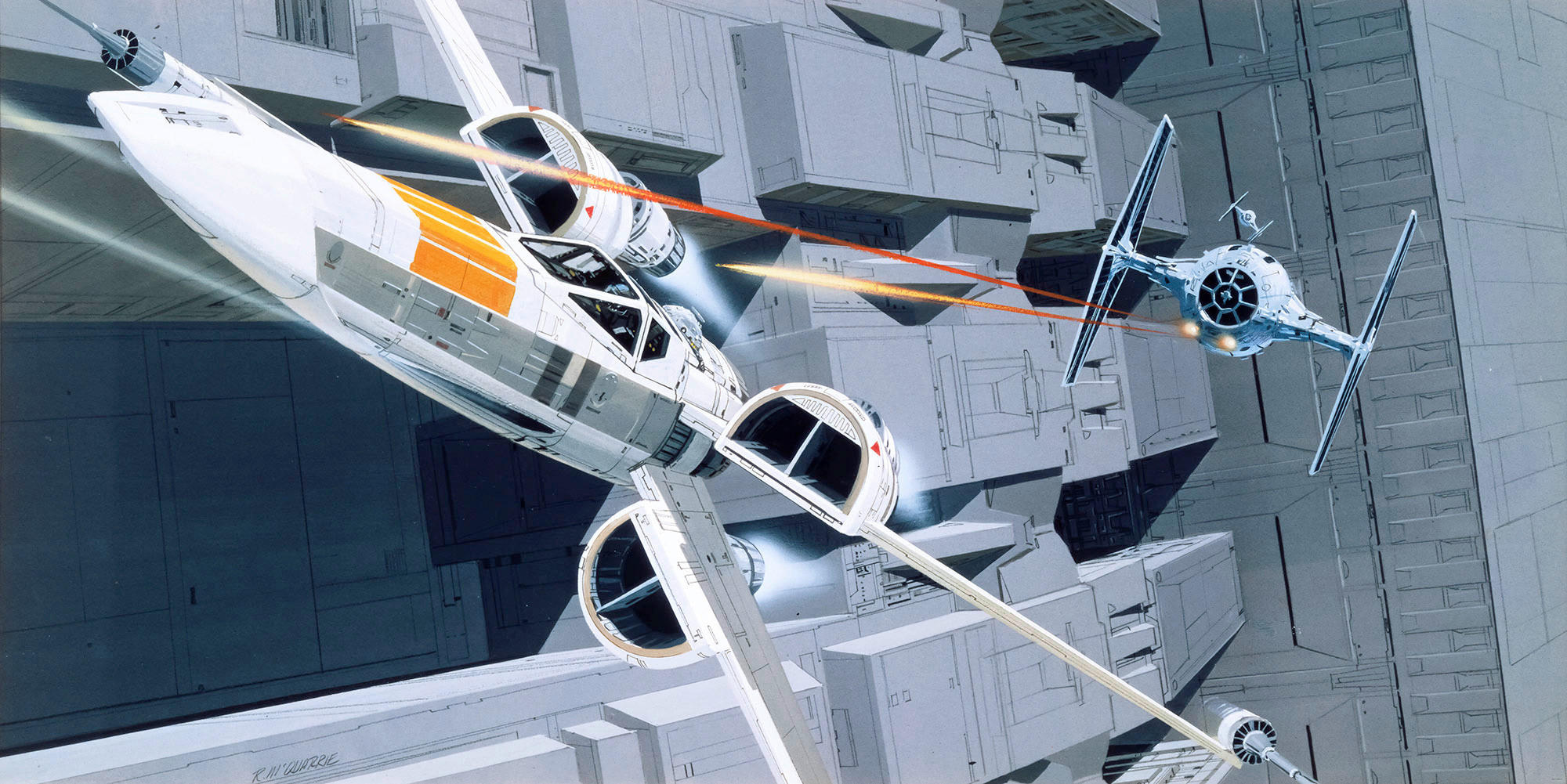 Komar Fototapete Star Wars RMQ X-Wing vs TIE-Fighter B/H: ca. 500x250 cm