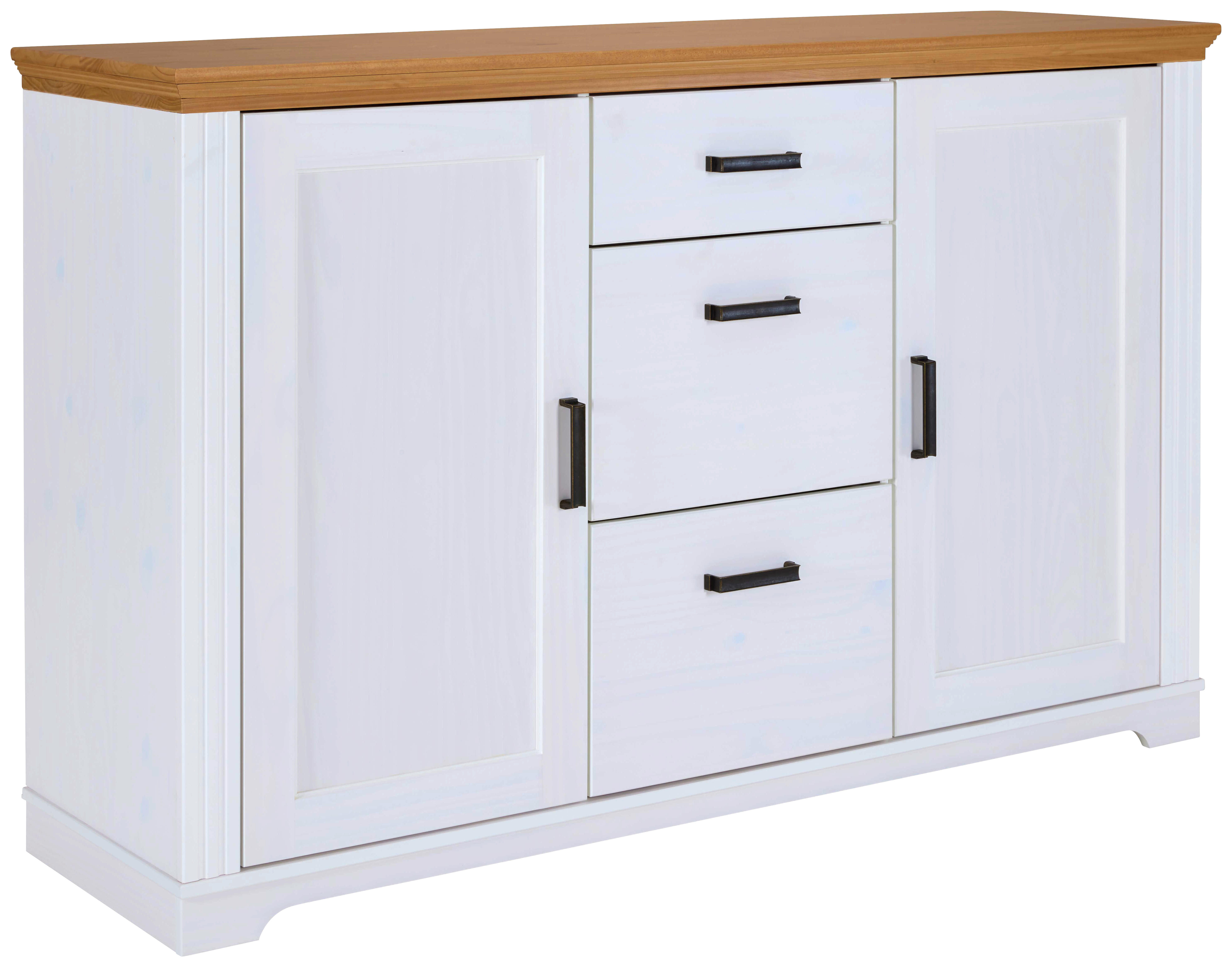 Kommode Maluno weiß lackiert B/H/L: ca. 48,3x104x166,4 cm Maluno - weiß (166,40/48,30/104,00cm) - Inter Link