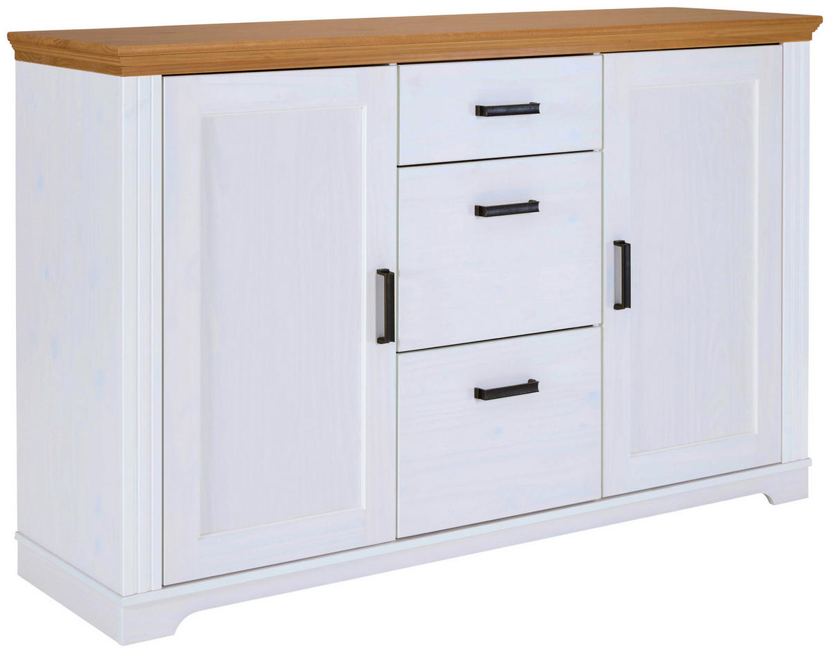 Kommode Maluno weiß lackiert B/H/L: ca. 48,3x104x166,4 cm Maluno - weiß (166,40/48,30/104,00cm) - Inter Link