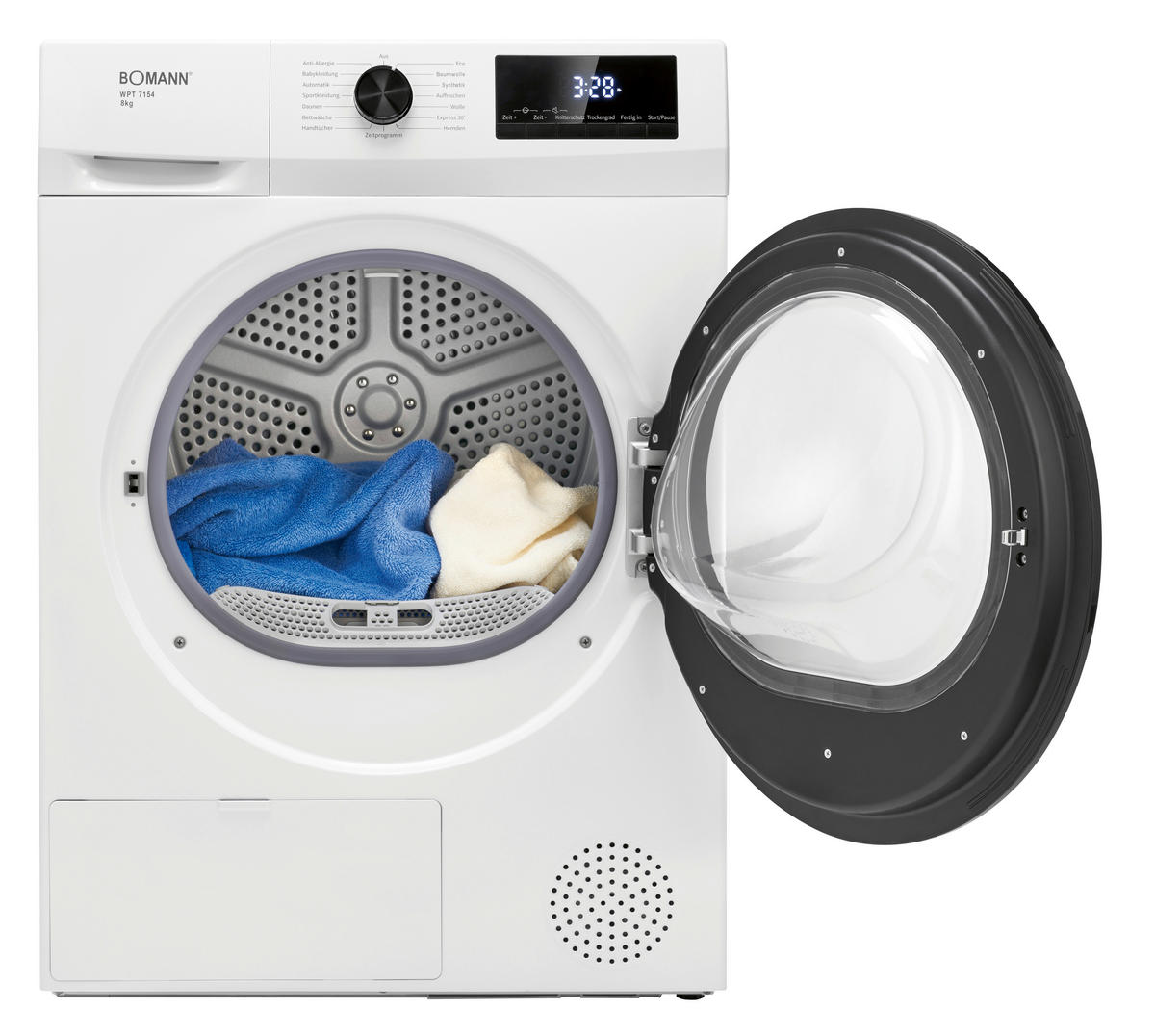 Bomann Wärmepumpentrockner WPT 7154 weiß B/H/T: ca. 59,5x84,5x58 cm ca. 8 kg Wärmepumpentrockner WPT 7154 - weiß (59,50/84,50/58,00cm) - Bomann